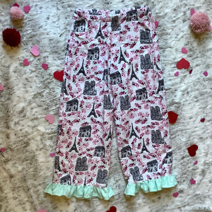 Phyllis pajama set - mint floral Parisian