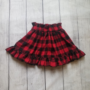 London Skirt - Red Buffalo Check