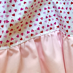 Odena knee length nightgown - small pink hearts