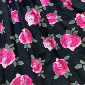 Lorna nightgown -  Pink and black floral